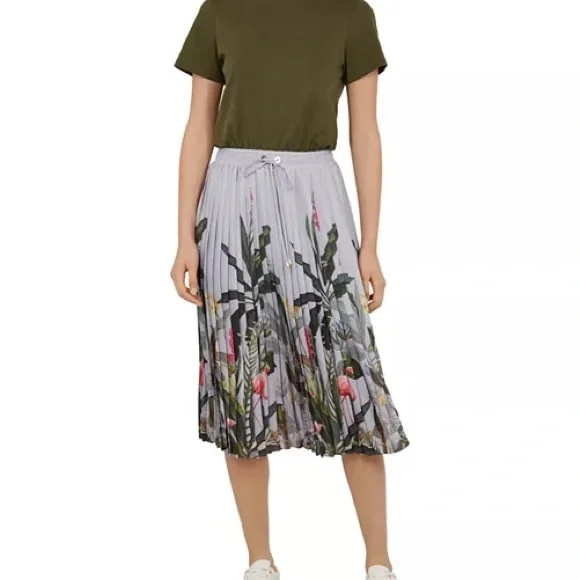 Ted Baker London Bobbyn pistachio pleated midi dress, mixed media size 10 - Picture 3 of 10